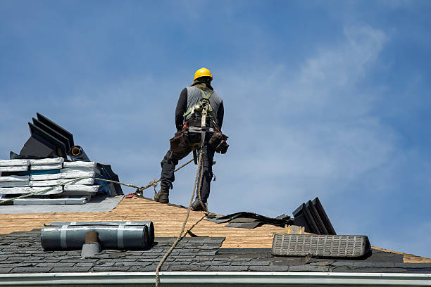 Professional Gutter Installation technician working in Hibernia, NJ
